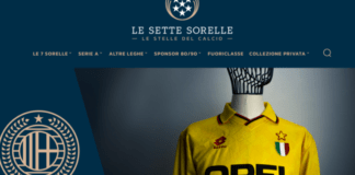 "Le 7 Sorelle", la casa virtuale delle maglie storiche dei calciatori